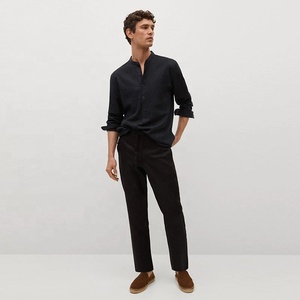 <span class=keywords><strong>Camicia</strong></span> da <span class=keywords><strong>uomo</strong></span> sostenibile camicie di <span class=keywords><strong>lino</strong></span> Henley per gli uomini a manica lunga Eco Friendly <span class=keywords><strong>camicia</strong></span> di <span class=keywords><strong>lino</strong></span> con colletto Mao - Product Image 3