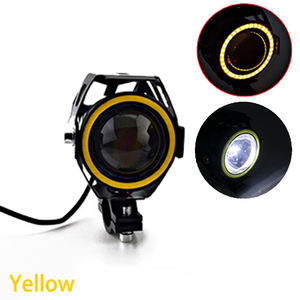 Luz LED auxiliar para motocicleta, faros <span class=keywords><strong>de</strong></span> Ojos <span class=keywords><strong>de</strong></span> Ángel <span class=keywords><strong>de</strong></span> 125W U7, reflectores DRL, brillante, accesorios para lámpara <span class=keywords><strong>de</strong></span> bicicleta, niebla - Product Image 4