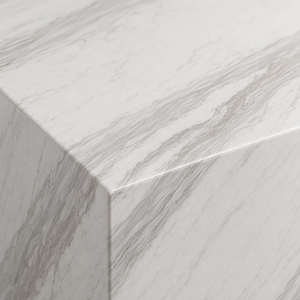 Mesa de Centro Moderna de Mármol Blanco Volakas Jazz, Bloque Cúbico, Pedestal de Piedra Natural, Soporte de Exhibición, Tamaño Personalizado, Decoración para el Hogar - Product Image 3