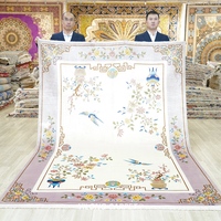 YILONG 183x274cm Art chinois décoration Design Oriental tapis en soie tapis noué à la main