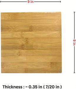 Posavasos Cuadrados de Bambú Ecológicos de 10 cm, Económicos, al por Mayor, para Uso en el Hogar y Bares - Product Image 2