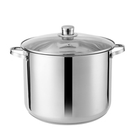 Pots à pâtes 3 pièces multifonction en acier inoxydable de qualité supérieure pot à spaghetti avec base encapsulée et couvercle en verre, argent