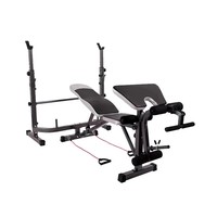 Banc de musculation multifonction pliable en acier pour soulevé de terre, haltères et poulie pour la musculation