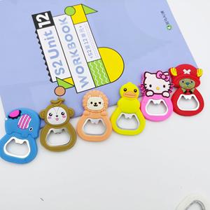 Cute Cartoon Silicone Bottle <b>Opener</b> Animal Shape Refrigerator Magnet Multi Functional Portable Opening Tool - Product Image 4