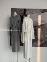 Ensemble jupe longue évasée et sweat à capuche court en coton classique pour femme avec logo personnalisé et poches cargo