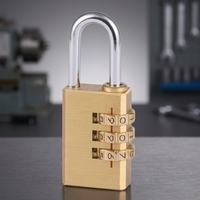 Cadenas à combinaison 3 chiffres 28 mm en laiton, étanche, antirouille, avec anse renforcée, pour salle de sport, bagages, casier de rangement - Vente en gros