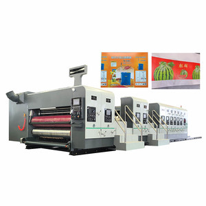 Coupeur de matrice de Slotter d'imprimante 5 couleurs haute <span class=keywords><strong>définition</strong></span> automatique pour la boîte de carton d'encre Flexo faisant la Machine avec la fonction d'huilage de séchage - Product Image 1