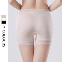 Celana dalam wanita pinggang tinggi, celana dalam keamanan, celana dalam rok potongan tinggi, pakaian dalam wanita kain nilon ukuran besar, stok tersedia