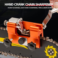 Affûteur de chaîne de tronçonneuse portable à manivelle OEM DIY pour tous modèles, en alliage d'aluminium, pour scies manuelles