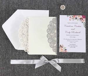 Nouvelle Arrivée - Invitation de Mariage Faite Main en Papier, Découpée au Laser, Écologique, Couleurs Variées, Format de Poche, Idéale pour la Fête des Mères - Product Image 5