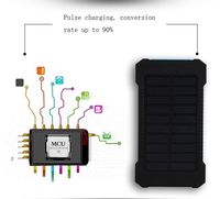 Gadget électronique au prix d'usine, batterie solaire étanche 10000mAh, charge rapide, lampe torche LED intégrée, sans fil