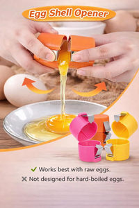 Ouvre-œuf manuel en plastique, gadget de cuisine pour casser et séparer les œufs facilement - Product Image 2