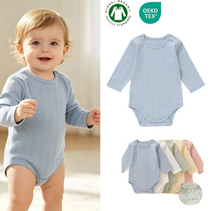 Body per Neonati in Cotone a Costine con Maniche Lunghe - Tutina Morbida e Traspirante per Bambini e Bambine - Product Image 1