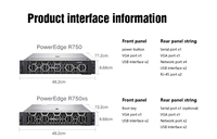 고성능 DELL Poweredge 최신 R640, 서버 640 1u U1 테이프 라이브러리 CPU 서버 DELLServer를 리퍼비시