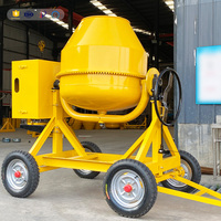 Bétonnière mobile haute performance 350L, bétonnière électrique portable pour projets de construction avec roues CE