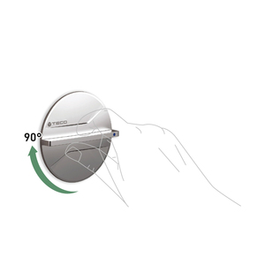 U03 TECO Polished Chrome <b>Flush</b> Wall <b>Plate</b> External Control for Shutoff Valves - Product Image 2