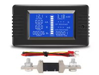 Testeur de capacité de batterie de voiture 0-200V DC Tension Courant Capacité de puissance Compteur d'électricité résiduelle 0-300A Shunt
