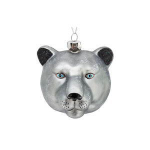 Pendentif tête <span class=keywords><strong>de</strong></span> <span class=keywords><strong>Lion</strong></span> en verre soufflé <span class=keywords><strong>de</strong></span> haute qualité fabriqué à la main décorations <span class=keywords><strong>de</strong></span> Noël d'animaux suspendus ornements d'arbre et <span class=keywords><strong>de</strong></span> boule <span class=keywords><strong>de</strong></span> qualité - Product Image 2