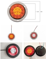 24V LED remorque camion feu arrière lumière unique bicolore caoutchouc lumière ABS matériel lentille rouge pour Position arrière approvisionnement transfrontalier