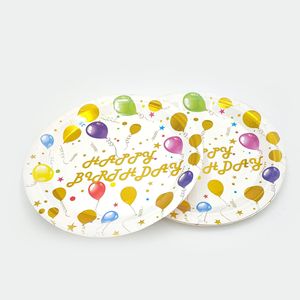 <b>Disposable</b> paper <b>plates</b>, Hanlin balloons, party paper cups, bowls, <b>plates</b>, party dinner <b>plates</b>, handmade birthday cake <b>plates</b> - Product Image 3