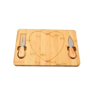 Bamboo <b>Cheese</b> <b>Knife</b> <b>Set</b> With Cutting Board Creative Platter For Home Use Solid Wood Tray Minimalist Style - Product Image 5