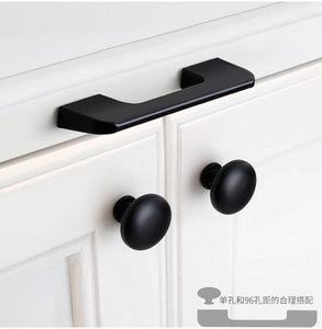 Poignée de tiroir et bouton de placard <span class=keywords><strong>TOMU</strong></span> personnalisés, grande taille, noir et or, pour armoire de chambre et décoration intérieure - Product Image 5