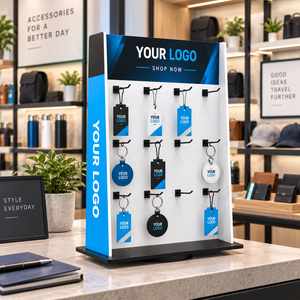 Customized <strong>Table</strong> Top Rotating Acrylic Pvc Wood <strong>Display</strong> Stand Counter <strong>Display</strong> Rack for Jewelry &amp; Gifts &amp; Keychain Retail Stores - Product Image 2
