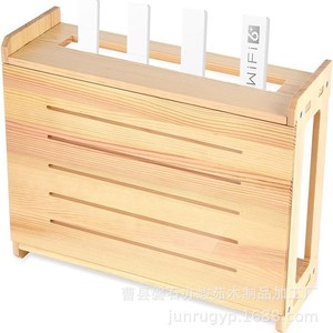 Wooden <b>Router</b> Storage <b>Box</b> Wall Mounted Cable Management Rack For Home Office Use - Product Image 3