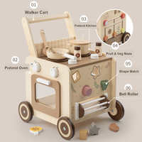 Marche-bébé en bois OEM ODM avec centre d'activités pour les tout-petits