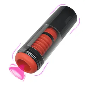 New men's masturbation device red maiden fully automatic intelligent 7 frequency spiral telescopic vibration aircraft cup factor
