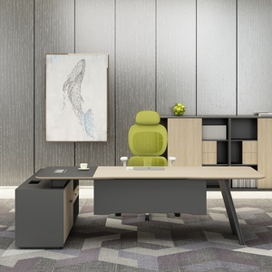 High Quality Modern Executive Manager Office <b>Desk</b> Wooden Boss Office Furniture Extendable Feature for Home or Workshop Use - Product Image 1