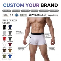 Boxers Premium pour Hommes Respirants Taille Mi-Haute Anti-Humidité Écologiques Ceinture Élastique Extensible dans les Quatre Sens ODM pour le Sport