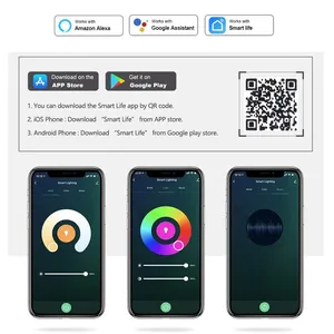 <span class=keywords><strong>Lampadina</strong></span> LED Intelligente E27 9W RGB 110V 220V Compatibile con Tuya AC WIFI <span class=keywords><strong>Bluetooth</strong></span> per Illuminazione Soggiorno e Feste - Product Image 4