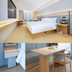 3 Star Hotel Project Furniture Complete Bedroom Sets Wooden Bed Frame With Headbaord <b>Sofa</b> <b>Side</b> <b>Table</b> TV Cabinet Wardrobe & Desk - Product Image 4