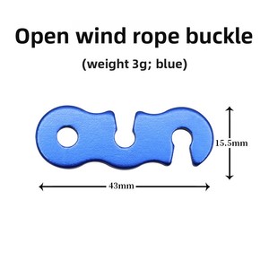 Outdoor Camping Aluminum Alloy Paracord Buckle Summer <b>Tent</b> Rope Accessory S-Shaped Wind Rope Three-Hole Open <b>Small</b> Size - Product Image 6