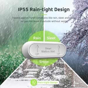 Sistema Inalámbrico de Notificación para Buzón con Alcance de 600 pies, Luz LED Intermitente y Sonido de Aviso para Correo Entregado - Product Image 6