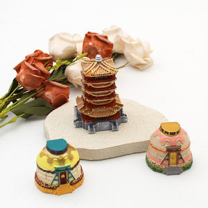 Aimants de réfrigérateur 3D LED en résine Art <span class=keywords><strong>D</strong></span>éco de haute qualité, Tour Jaune Grue, Souvenir touristique - Product Image 5