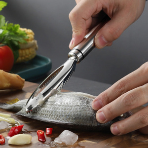 Removedor de Escamas de Pescado de Acero Inoxidable, Raspador de Escamas de Pescado con Dientes de Sierra, Desescamador Rápido, Utensilio de Cocina para Limpiar Mariscos - Product Image 2