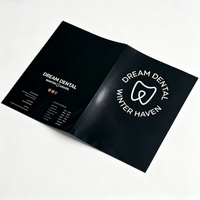 Carpeta de Papel Impresa Personalizada para Pacientes Dentales con Bolsillo para Guardar Historiales de Membresía de Clínicas Dentales