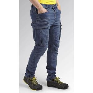 DIADORA UTILITY-702,177651-C9513/36 Denim cargo ligero lavado a la piedra, azul elástico/verde-PANTALÓN DE TRABAJO EAN 8032521547421 - Product Image 2