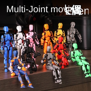 ของเล่นบีบคลายเครียด 3 มิติสุดฮิต หุ่นยนต์ขยับได้หลายข้อต่อ 13 ข้อต่อ ตุ๊กตาลัคกี้ดอลล์ ของตกแต่ง ตุ๊กตาขยับได้หลายข้อต่อ - Product Image 2