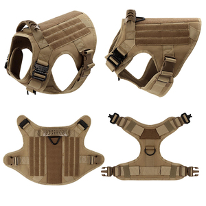Harnais anti-traction pour grands chiens, gilet d'entraînement tactique pour <span class=keywords><strong>berger</strong></span> allemand et <span class=keywords><strong>malinois</strong></span>, ensemble collier et laisse, accessoires pour chiens - Product Image 2