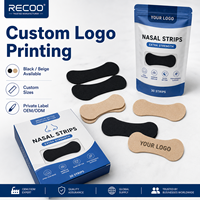Bandes nasales extra-fortes pour la respiration, emballage personnalisé avec logo, adhésif de qualité médicale respectueux de la peau pour le ronflement, le sommeil, le sport, OEM