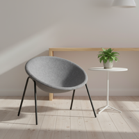 Chaises de salle à manger en feutre PET acoustique recyclé au design moderne, pieds en métal, Weiyi FC-003, garantie de 2 ans, pour la maison, le restaurant, le café