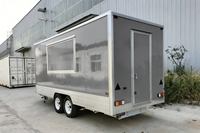 Remorque de restauration mobile de haute qualité en acier inoxydable et aluminium pour barbecue, crème glacée, restauration rapide, camion-restaurant SANSHELL FP480 4 roues