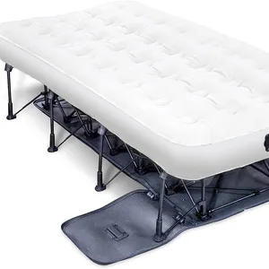 WOQI selbst aufblasen des aufblasbares Bett mit Rahmen und Rollbox, geeignet für Reisen, Urlaub, Camping und Unterhaltung