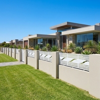 Clôture d'entrée de villa, portail de jardin, clôture en métal, matériau en aluminium découpé au laser, acier perforé, revêtement en poudre, design moderne, Australie