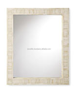 Antique élégant européen 1 Pc MDF planche meubles qualité os incrustation miroir extensible pour la maison Bar salon décor inde