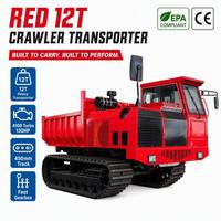 Rubiote Mini-dumper sur chenilles 12 tonnes tout-terrain, moteur diesel Yanmar, haute efficacité pour travaux de génie civil