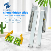 Glissières de tiroir réglables à montage inférieur, fermeture douce, extension complète, adaptées à la cuisine, à la chambre à coucher, au salon